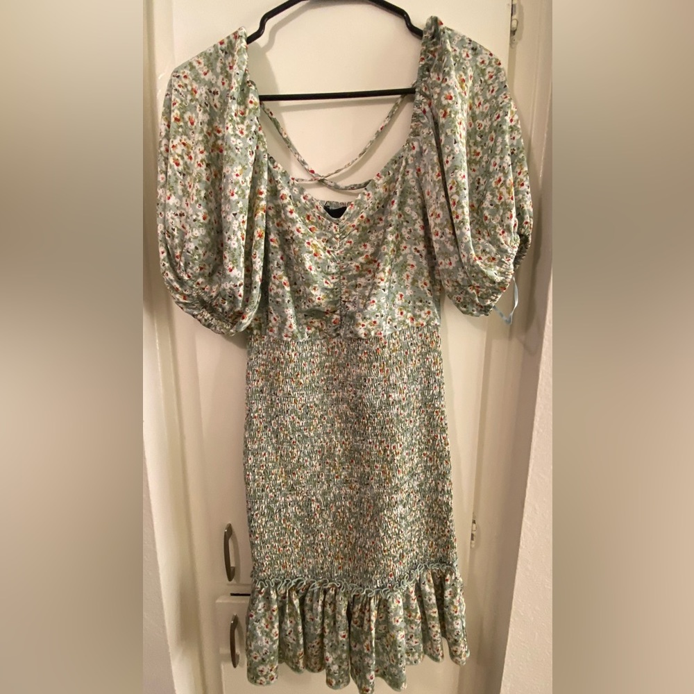 Lucy paris floral mint green dress